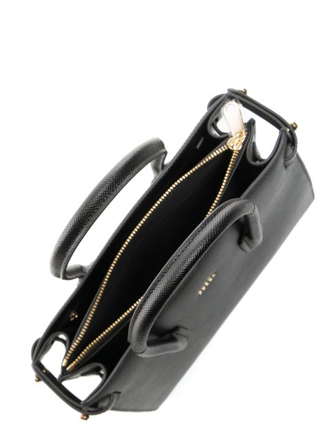 GARDENIA Bolso de mano de piel con estampado Andrómeda negro - Bolsos Mujer