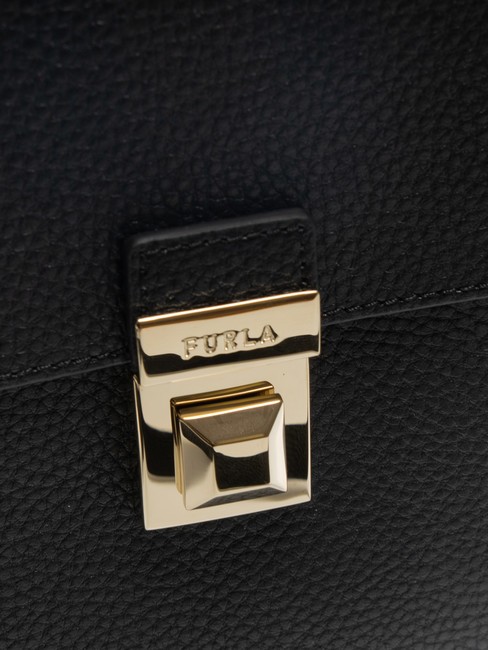 GLENN Bolso Saddle de piel con estampado keria negro - Bolsos Mujer