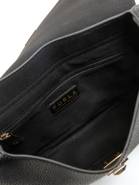 GLENN Bolso Saddle de piel con estampado keria negro - Bolsos Mujer