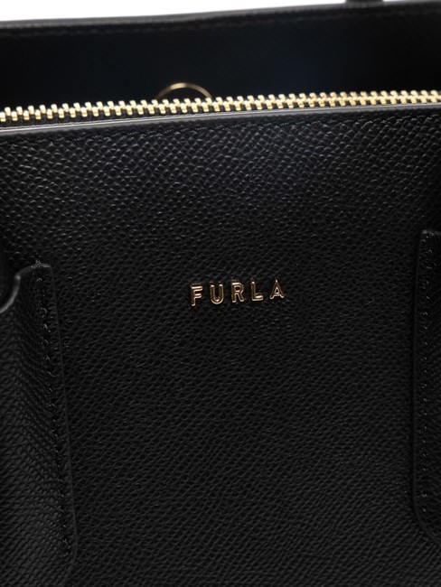 TESSA Bolso tote de piel con estampado Andrómeda negro - Bolsos Mujer