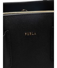 FURLA TESSA Bolso tote de piel con estampado Andrómeda negro - Bolsos Mujer - 5