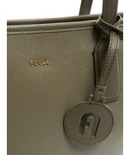 FURLA CLASSIC Bolso shopper de piel con estampado Andrómeda sabio - Bolsos Mujer - 5