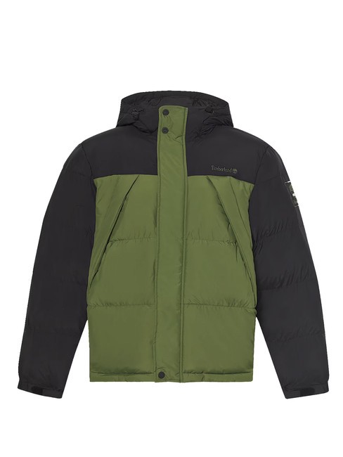 PUFFET Plumífero repelente al agua negro/verde bosque negro - Chaquetas de plumas para hombre