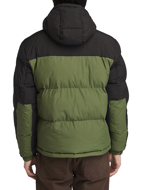 PUFFET Plumífero repelente al agua negro/verde bosque negro - Chaquetas de plumas para hombre