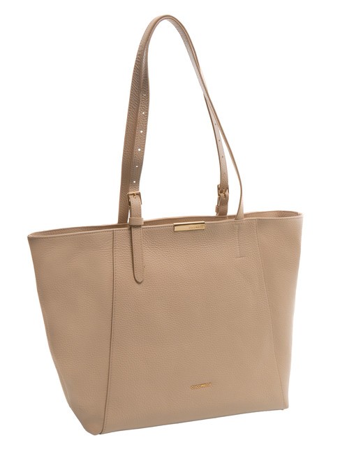 CHER Bolso shopping de piel martillada rosa polvo - Bolsos Mujer