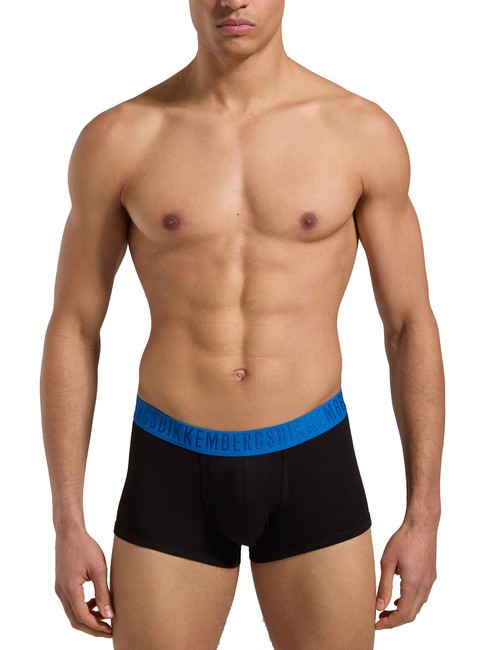 FASHION BICOLOR Conjunto de 3 boxers blanco azul marino negro - Calzoncillos de hombre