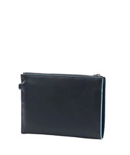 PIQUADRO BLUE SQUARE Bolso de mano plano de piel azul - Bolsos Mujer - 2