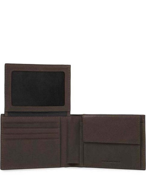 Cartera CUADRADO NEGRO, en cuero MORO - Carteras Hombre