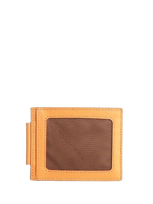 URBAN Tarjetero de piel NARANJA - Carteras Hombre