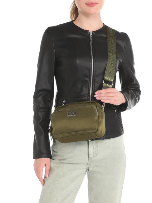 GLORIA Bolso bandolera con bolsillo verde militar - Bolsos Mujer