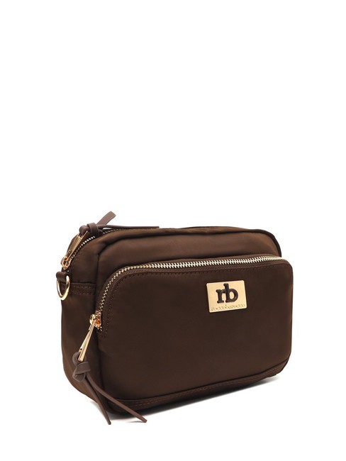 GLORIA Bolso bandolera con bolsillo marron oscuro - Bolsos Mujer