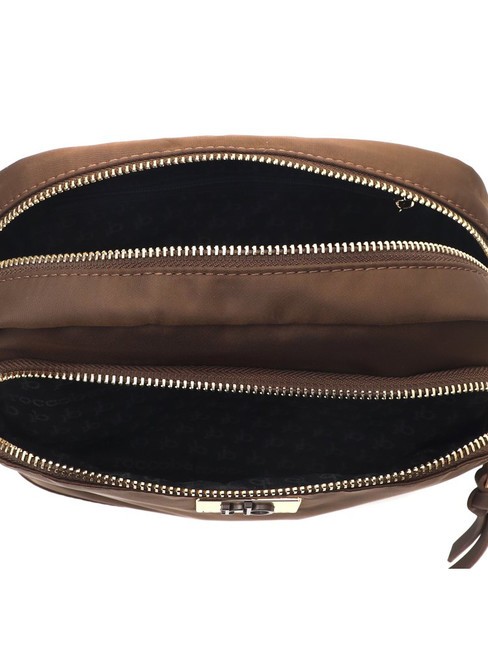 GLORIA Bolso bandolera con bolsillo marron oscuro - Bolsos Mujer