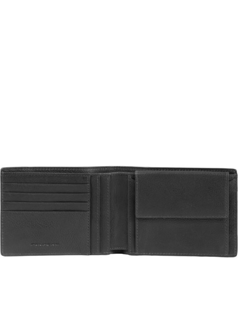 CARL Cartera de piel con monedero negro - Carteras Hombre