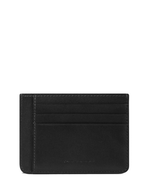 DAVID Tarjetero plano de piel negro - Carteras Hombre
