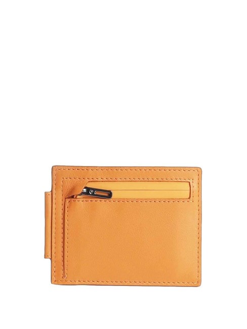 URBAN Tarjetero de piel con cremallera NARANJA - Carteras Hombre