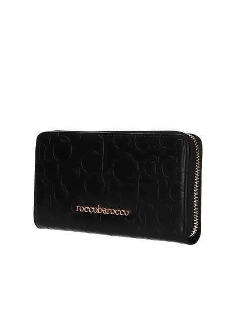 BELLA Cartera grande con cremallera alrededor negro - Carteras Mujer