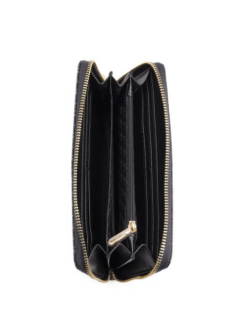 DEVA Cartera grande con cremallera alrededor negro - Carteras Mujer