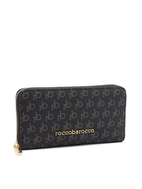 DEVA Cartera grande con cremallera alrededor negro - Carteras Mujer