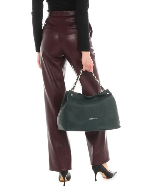 ADELE Bolso de mano con bandolera verde - Bolsos Mujer