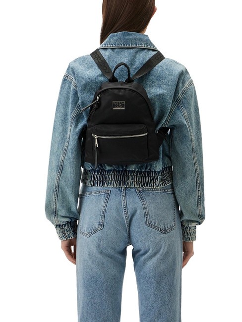 GLORIA Mochila con bolsillo negro - Bolsos Mujer