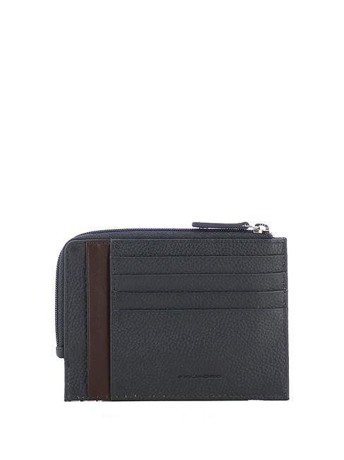 Cartera De piel azul / marr&oacute;n - Carteras Hombre