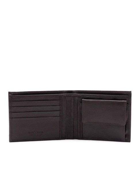 STRIPE Monedero de piel marron oscuro - Carteras Hombre