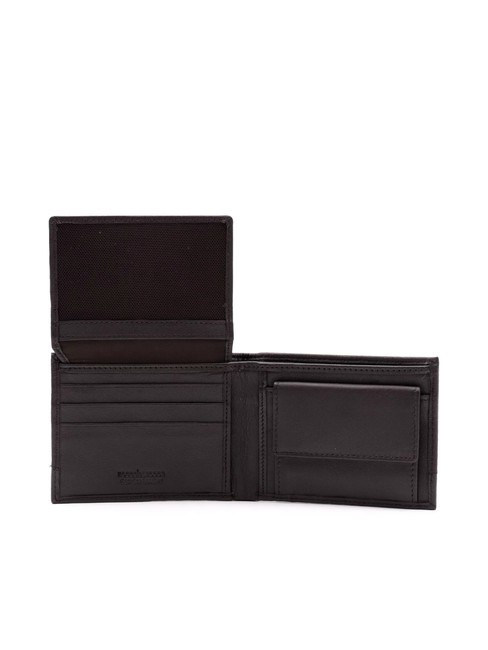 ROBERT Cartera de piel con solapa marron oscuro - Carteras Hombre