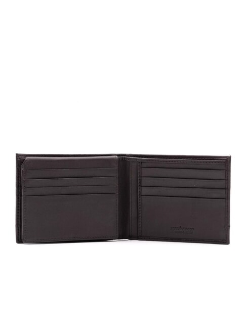 ROBERT Cartera con solapa y monedero marron oscuro - Carteras Hombre