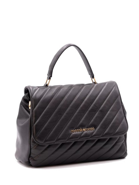 GLAM Bolso satchel acolchado negro - Bolsos Mujer