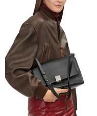 CALVIN KLEIN CK PLAQUE Bolso bandolera mediano pvh negro - Bolsos Mujer - 5