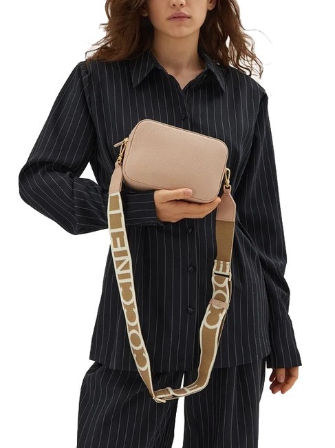 TEBE Bolso bandolera en piel texturizada rosetas - Bolsos Mujer