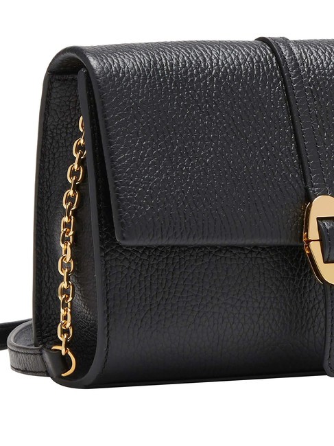 DORIAN Mini bolso bandolera de piel martillada negro - Bolsos Mujer