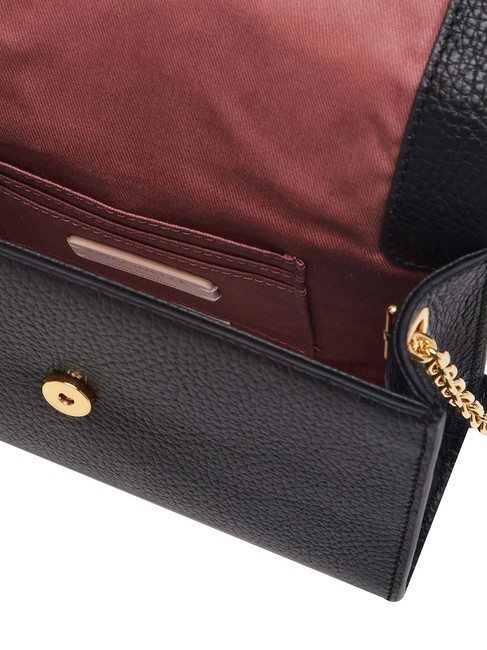 DORIAN Mini bolso bandolera de piel martillada negro - Bolsos Mujer