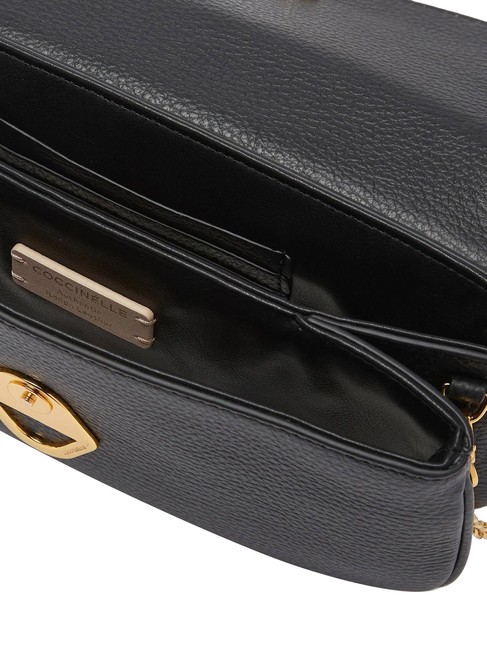 DEW Bolso peque&ntilde;o de piel martillada negro - Bolsos Mujer