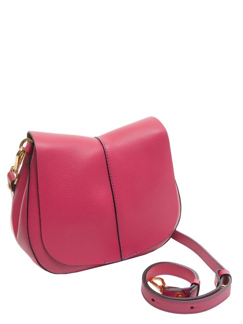 HELENA ROUND Bolso bandolera, en piel. buganvillas - Bolsos Mujer