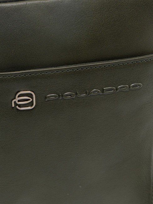 Bandolera VIBE out, de piel martillada verde 11 - Bandoleras Hombre