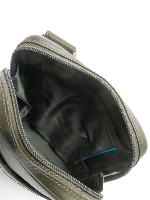 Bandolera VIBE out, de piel martillada verde 11 - Bandoleras Hombre