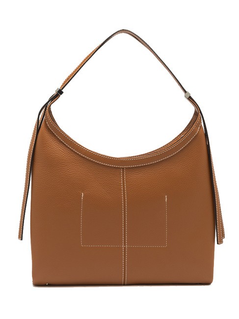 NORMA Bolso hobo de piel al hombro caramelo - Bolsos Mujer