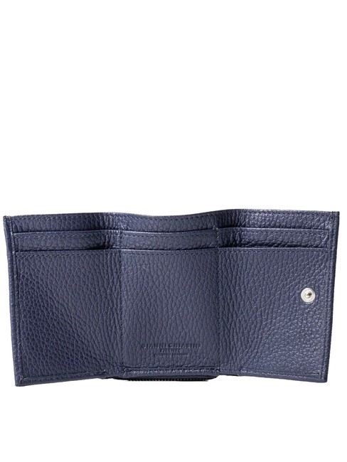 WALLETS GRAIN Cartera peque&ntilde;a de piel granulada AZUL - Carteras Mujer