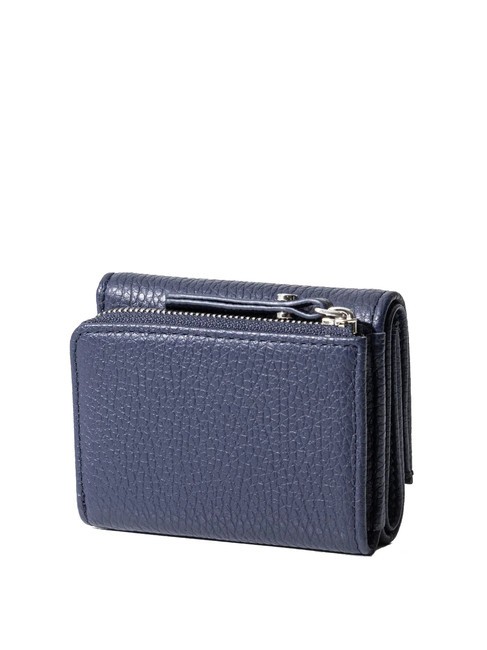 WALLETS GRAIN Cartera peque&ntilde;a de piel granulada AZUL - Carteras Mujer