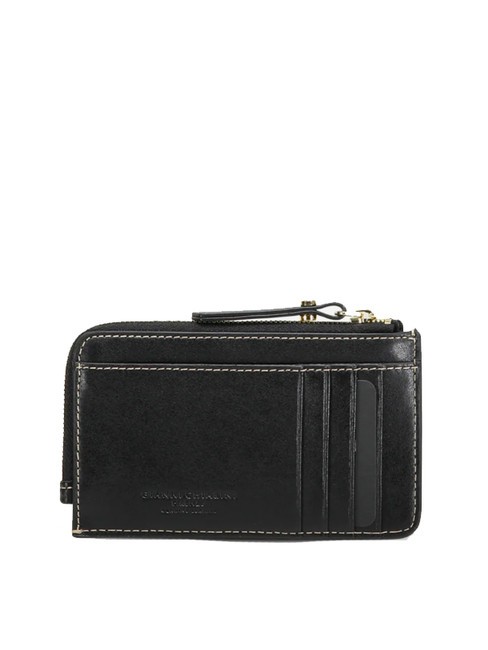 WALLETS CALF  Cartera de cuero negro - Carteras Mujer