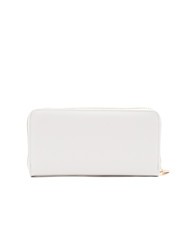 ROCCOBAROCCO LOGO METALLICO Cartera grande con cremallera alrededor blanquecino - Carteras Mujer - 4