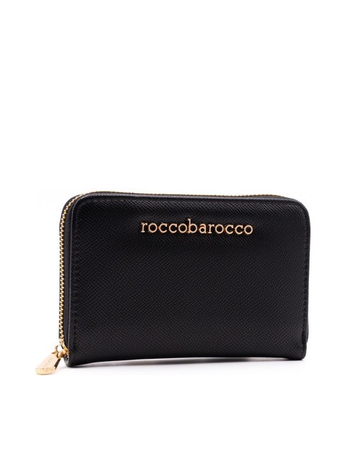 LOGO METALLICO Cartera mediana con cremallera negro - Carteras Mujer