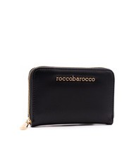 ROCCOBAROCCO LOGO METALLICO Cartera mediana con cremallera negro - Carteras Mujer - 3