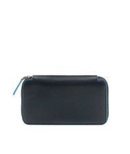 PIQUADRO BLUE SQUARE  Cartera de piel plena flor azul - Carteras Hombre - 3