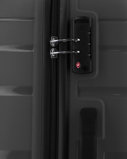 UPLAND Juego de 3 carros: cabina, mediano, grande NEGRO - Set Trolley