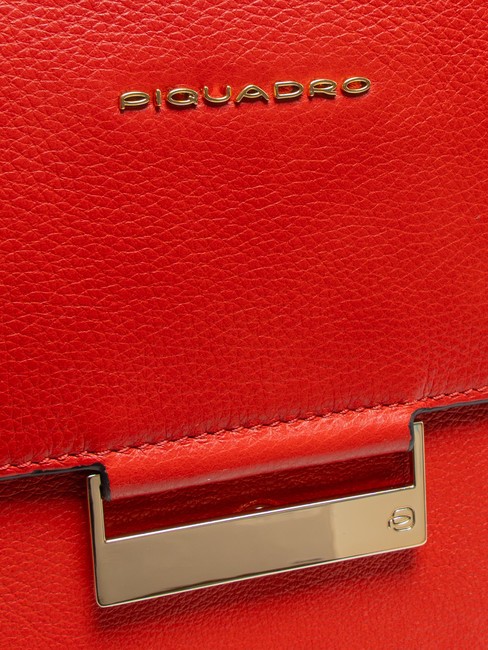 W99  Mochila de cuero ROJO - Mochilas para port&aacute;til