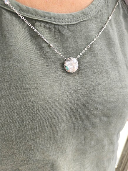 4G RISING Collar con moneda con logo SILVER - Collares