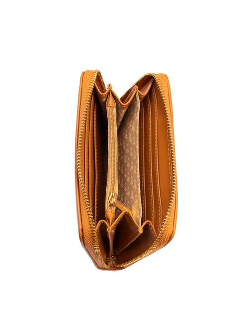 LOGO METALLICO Cartera mediana con cremallera broncearse - Carteras Mujer