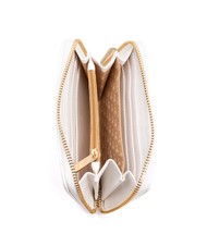 ROCCOBAROCCO LOGO METALLICO Cartera mediana con cremallera blanquecino - Carteras Mujer - 2